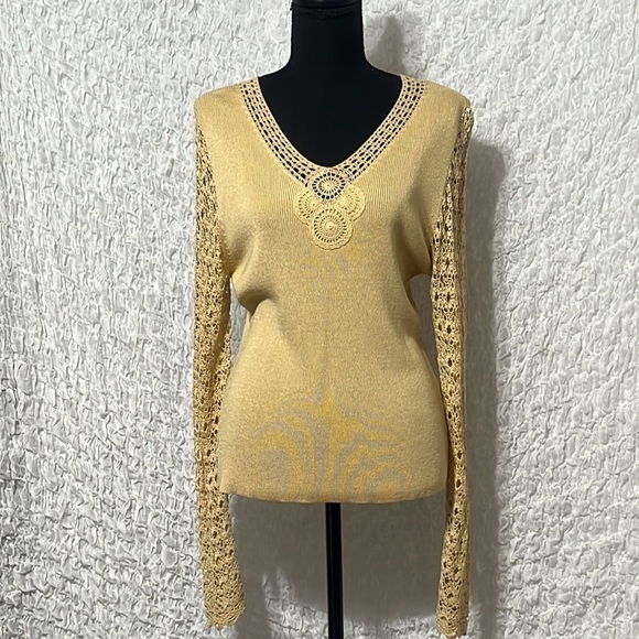 JULIANA SILK BLEND KNIT WOMENS SWEATER SIZE L - Picture 6 of 8